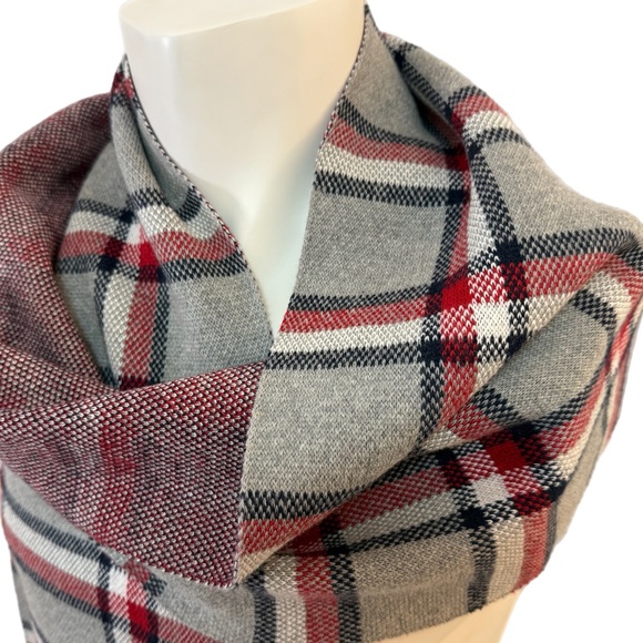 Tommy Hilfiger Plaid Scarf - Cotton/Wool Blend - 12" x 74" - Picture 5 of 11